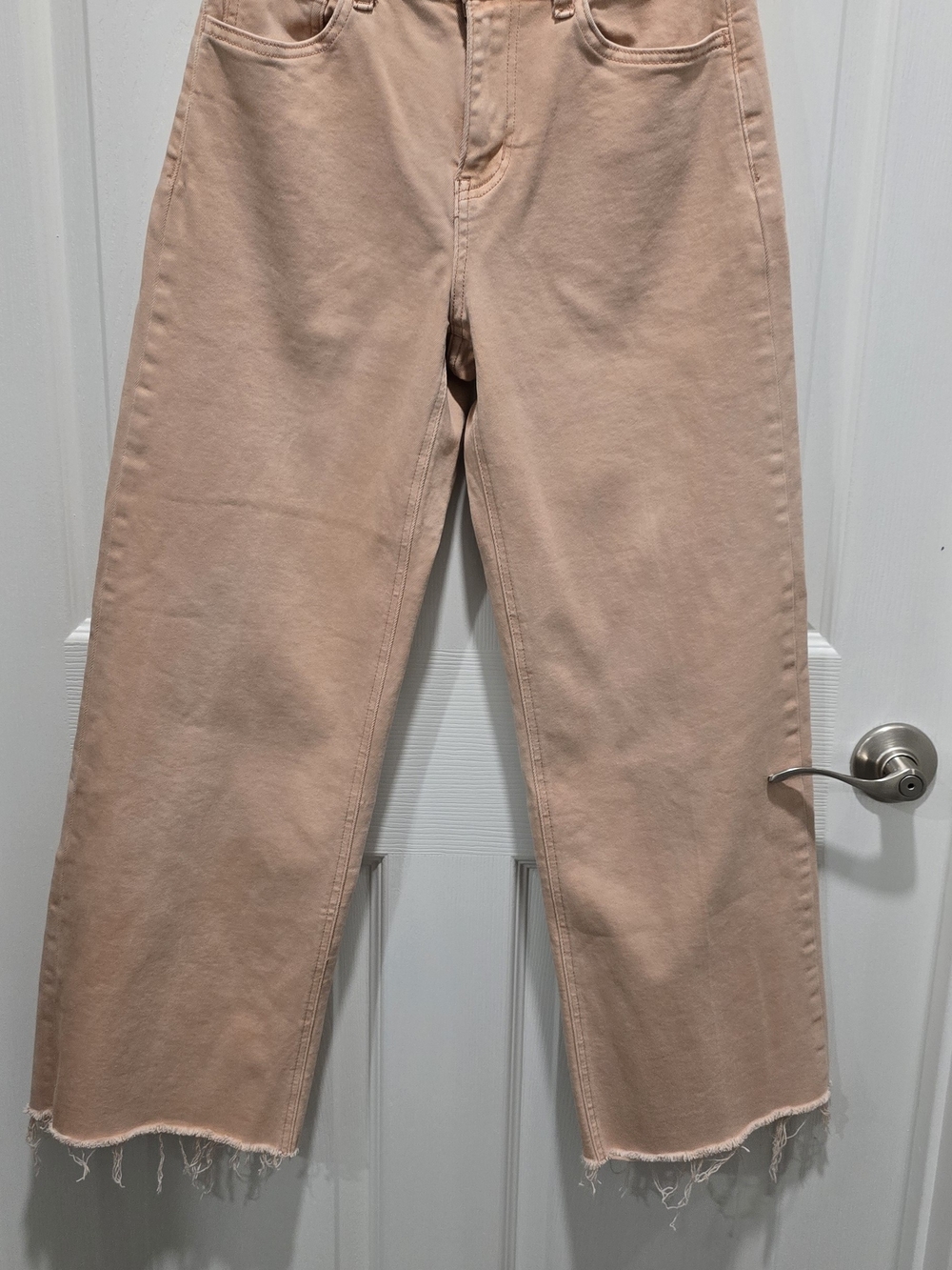 Women's Wide Leg Flare Jeans in Dusty Pink